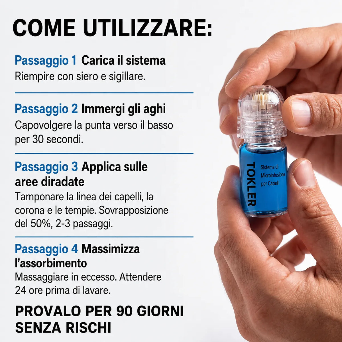 Il più potente sistema di ricrescita dei capelli con infusione di peptidi